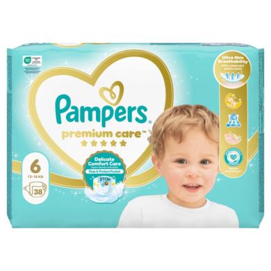 Pampers Premium Care Pelenka, 6 Méret, 38 db, 13kg+