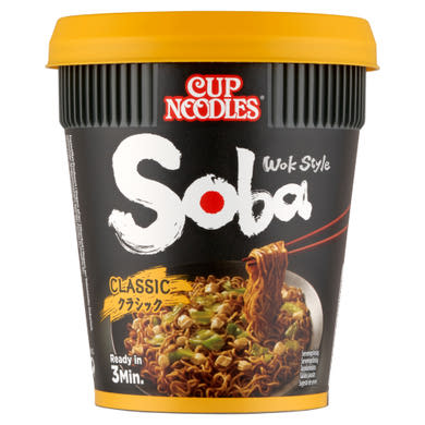 Nissin Cup Noodles Soba instant tészta búzalisztből yakisoba ízesítő szósszal