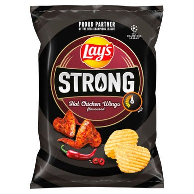 Lay's Strong burgonyachips csípős húsos jellegű ízesítéssel