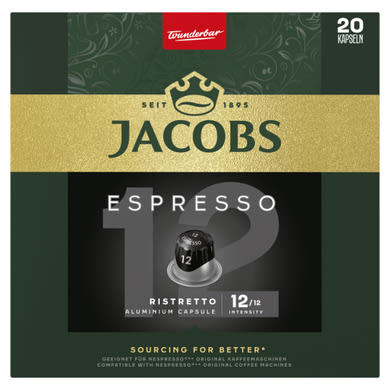Jacobs Espresso 12 Ristretto őrölt-pörkölt kávé kapszulában