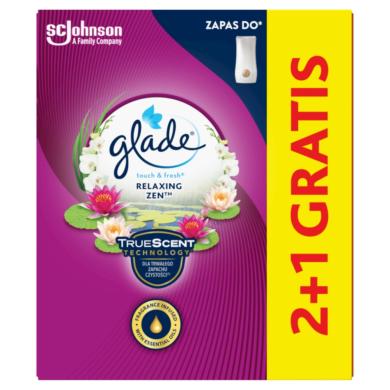 Glade Touch & Fresh Relaxing Zen aeroszolos légfrissítő utántöltő 3 x