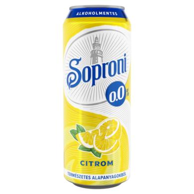 Soproni citromos alkoholmentes sörital 0,0%