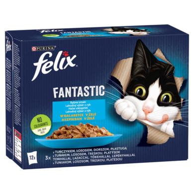 Felix Fantastic macska tasak MP halas válogatás aszpik 12x85g