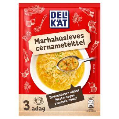 Delikát marhahúsleves cérnametélttel