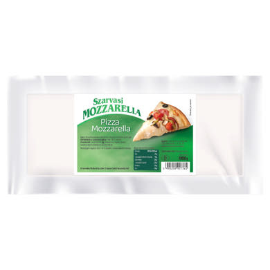 Szarvasi Mozzarella natúr pizza mozzarella félkemény, félzsíros hevített-gyúrt sajt