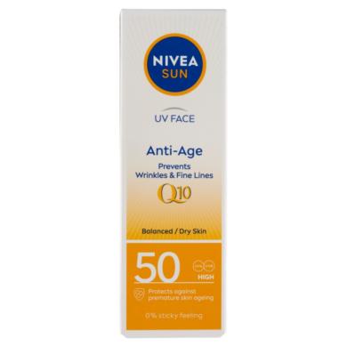 NIVEA SUN Q10 Anti-Age napozó arckrém FF50