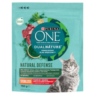 Purina One DualNature Spirulina teljes értékű állateledel ivartalanított macskáknak marhával