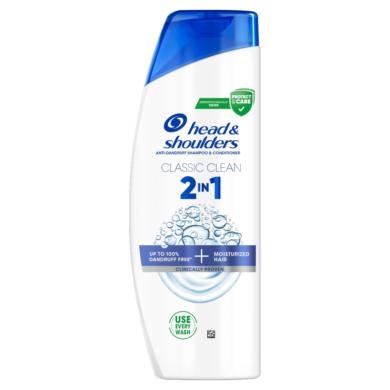 Head & Shoulders Classic Clean 2in1 Anti Dandruff Shampoo 330ml. Refreshing Clean Scent