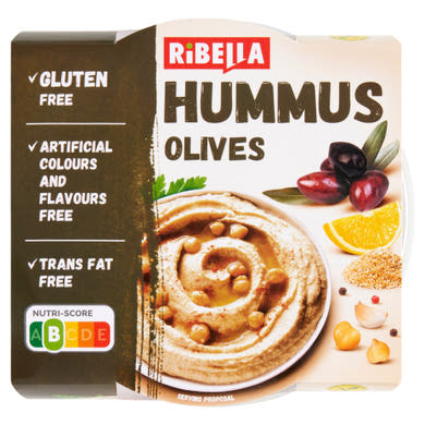 RiBella Hummus csicseriborsó krém olajbogyóval