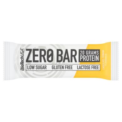 BioTechUSA Zero Bar csokoládé-banán ízű magas fehérjetartalmú szelet édesítőszerekkel