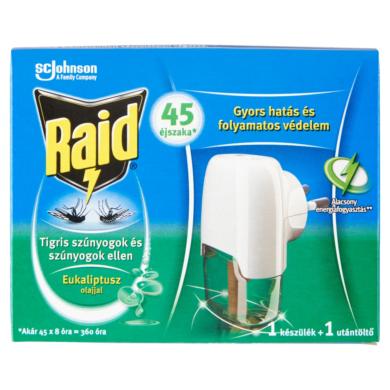 Raid szúnyogirtó készülék és utántöltő eukaliptusz olajjal