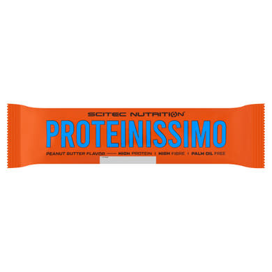 Scitec Nutrition Proteinissimo mogyoróvaj ízű tejcsokoládéval bevont ropogós fehérjeszelet
