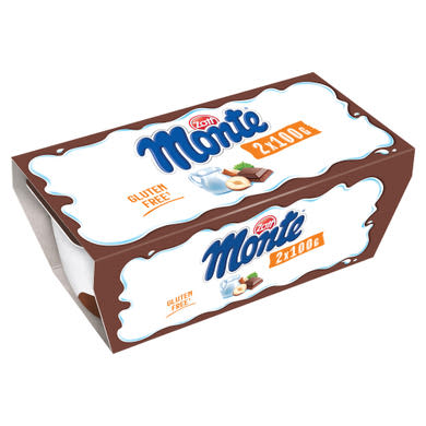 Zott Monte csokoládés, mogyorós tejdesszert 2 x