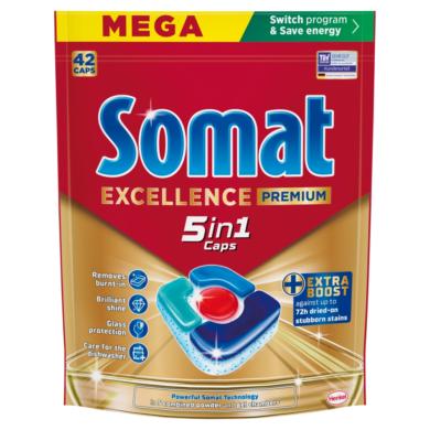 Somat Excellence Premium 5in1 gépi mosogatószer kapszula 42 db