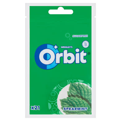 Orbit Spearmint mentaízű cukormentes rágógumi édesítőszerrel 21 db