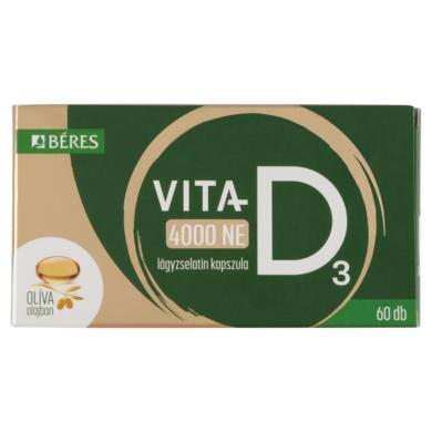 Béres Vita-D₃ 4000 NE étrend-kiegészítő lágyzselatin kapszula 60 x