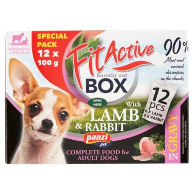 FitActive Fitabox kutya tasak bárány&nyúl 12x100g