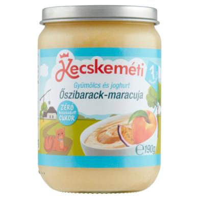 Kecskeméti bio gyümölcs és joghurt őszibarack-maracuja bébidesszert 7 hónapos kortól