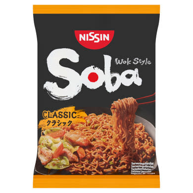 Nissin Soba Wok Style instant tészta búzalisztből yakisoba ízesítő szósszal