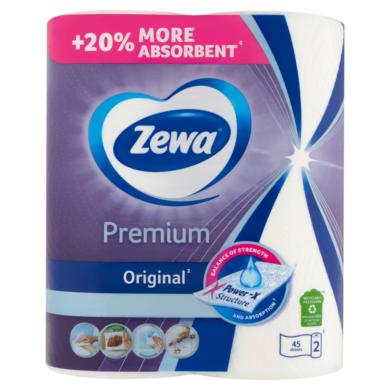 Zewa Premium háztartási papírtörlő 2 rétegű 2 tekercs