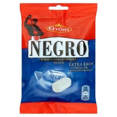 Győri Negro extra erős töltetlen keménycukorka