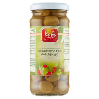 Kofa Premium paprikakrémmel töltött zöld olajbogyó