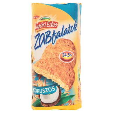 Győri Édes Zabfalatok kókuszos zabpelyhes keksz