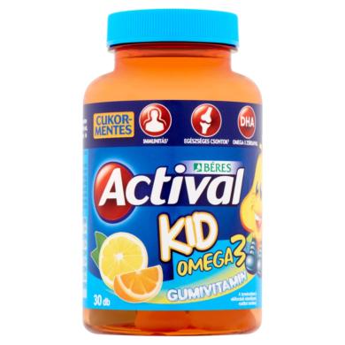 Béres Actival Kid Omega-3 Gumivitamin cukormentes gumitabletta étrend kiegészítő