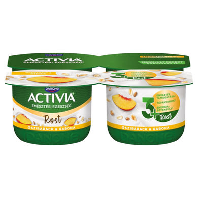 Danone Activia Rost élőflórás őszibarackos joghurt mazsolával, gabonákkal 4 x  (480 g)