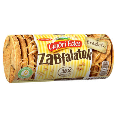 Győri Édes Zabfalatok eredeti zabpelyhes, omlós keksz