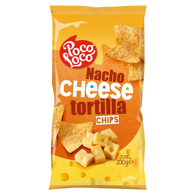Poco Loco Tortilla sajtos ízesítésű kukoricachips