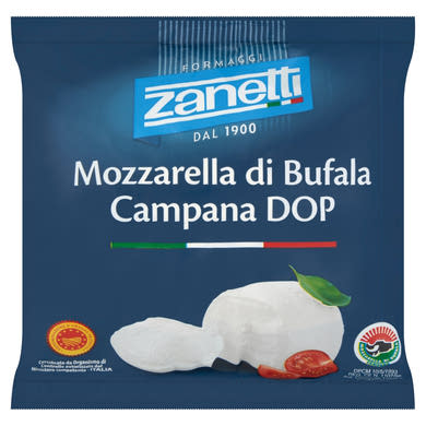 Zanetti bivalytejből készült mozzarella lágy zsíros sajt