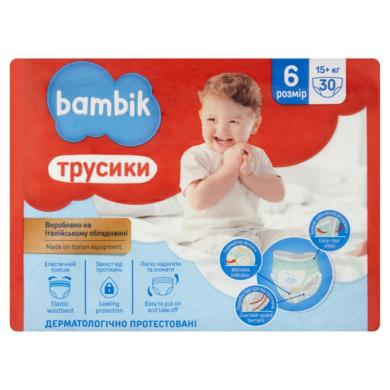 Bambik eldobható bugyi pelenka méret: 6, 15 kg feletti gyermekek számára 30 db