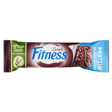 Nestlé Fitness Multigrain Protein Cocoa kakaós ízű gabonapehely-szelet édesítőszerrel