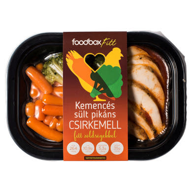 Foodbox Fitt kemencés sült pikáns csirkemell fitt zöldségekkel