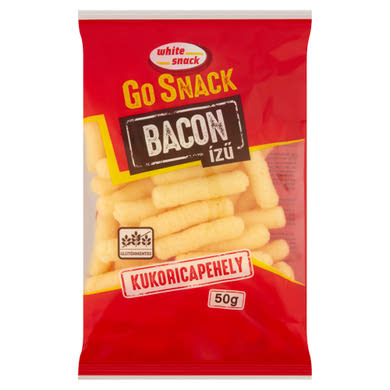 White Snack Go Snack gluténmentes bacon ízű extrudált kukoricapehely