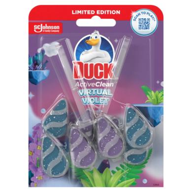 Duck Active Clean Virtual Violet WC-öblítő rúd 2 x 38,6 g (77,2 g)
