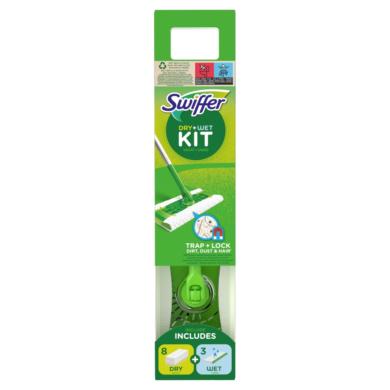 Swiffer Sweeper Kezdőkészet: 1 db Felmosó, 8 db Száraz És 3 db Nedves Felmosókendő Utántöltő