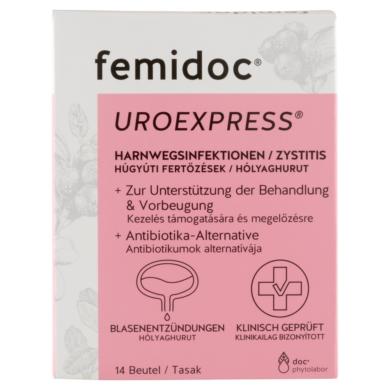 femidoc Uroexpress húgyúti fertőzések, hólyaghurut kezelés támogatására és megelőzésére