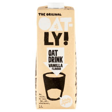 Oatly! zabital vanília ízzel, hozzáadott vitaminokkal és ásványi anyagokkal