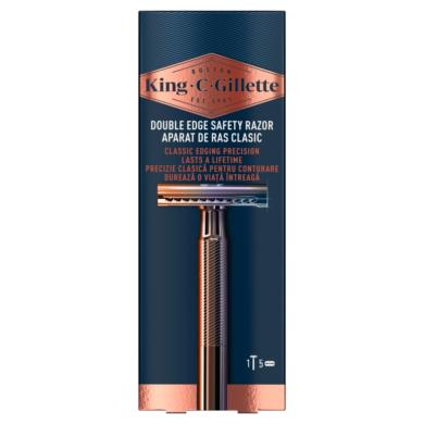 King C. Gillette Kétélű Férfi Biztonsági Borotva - 5 db Penge