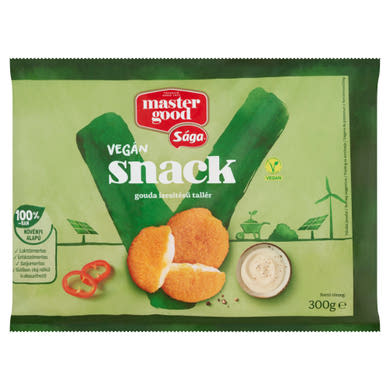 Sága gyorsfagyasztott vegán gouda ízesítésű snack tallér