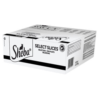 Sheba Select Slices Baromfiválaszték teljes értékű nedves eledel felnőtt macskáknak 72 x
