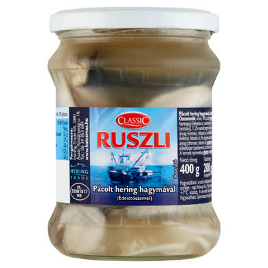 Classic Ruszli pácolt hering hagymával, édesítőszerrel