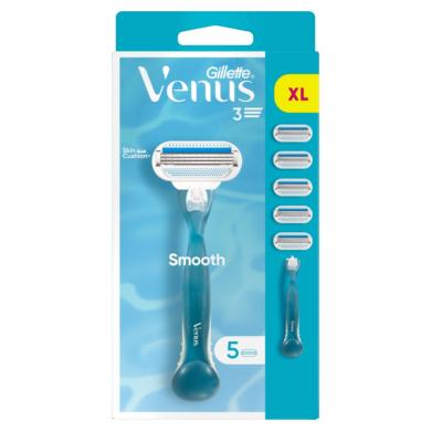 Gillette Venus Smooth Női Borotva + 4 Borotvabetét