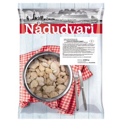 Nádudvari gyorsfagyasztott csirkemell nuggets 2,5 kg