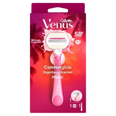 Gillette Venus ComfortGlide Miami női borotva Sugarberry illattal