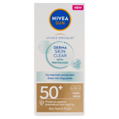 Nivea Derma Skin Clear fényvédő arckrém FF50+
