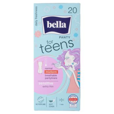 Bella For Teens Panty Sensitive vékony, légáteresztő tisztasági betét, illatmentes kivitelben 20 db