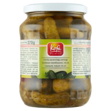 Kofa Premium uborka savanyúság csemege ízesítéssel, édesítőszerrel, 3-6 cm